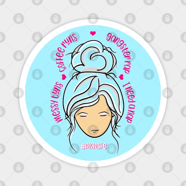 #MomLife - Mom Skills! Dark Version - Trendy Mom Life Magnet by Graphics Gurl